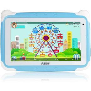 Fusion5 7" KD095 Kids Tablet PC - 64-bit Quad-core, Android 8.1 Oreo, WIFI, Parental Controls, Kids Learning Tools, 32GB Storage, Dual Cameras, Kids apps, Tablet PC for Kids (BLUE)