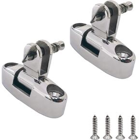 Yanyu 2 Pack Boat Bimini Top Swivel Deck Hinge 316 الفولاذ المقاوم للصدأ البحرية المفصلي، قابل للتعديل سطح دوار المفصلي، مع دبوس ومسامير قابلة للإزالة in Kuwait