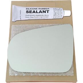 Mirror Glass Replacement + Silicone Adhesive for 2001-2005 Pontiac Aztek Driver Side (2001 2002 2003 2004 2005 01 02 03 04 05)