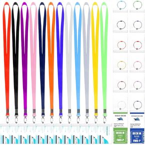 24 Sets Carnival Luggage Tags Waterproof ID Card Holder with Carnival Cruise Lanyards for Ships Women Men Cards Accessories