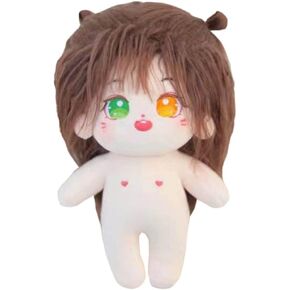niannyyhouse 20cm Plush Doll GreenOrange Girl Humanoid Stuffed Body no Attribute 8" Normal Body Wearable Clothing Dress Up Gifts (a-1-without Skeleton)