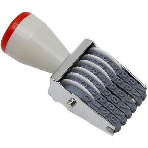 6 Digit Number Roller Stamps Changeable Digital Stamp Number Symbol Rolling Wheel Stamp Automatic Numbering Stamp Metal Date Stamp