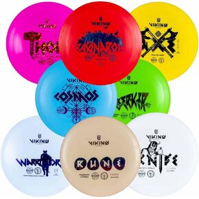 Viking Discs 8-Disc Set in Ground Plastic - Disc Golf Equipment Bulk Set