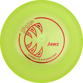 Hyperflite Pup Jawz dog flying disc • world's toughest canine competition-approved flying disc • best competition flying disc toy for pets • puncture resistant • 7 Inch • Glow-in-The-Dark