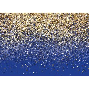 LYCGS 5X3FT Royal Blue Glitter Backdrop Birthday Backdrop Gold Spots Bokeh Backdrop Wedding Prom Graduation Photography Background Happy New Year Backdrop Studio Props X-77