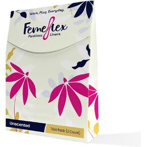 Pantiless Panty Liners - Trial Pack (2 Count) Discreet|Compact|One Size Fits All|Wear All Day|Incontinence Support|Slight to Moderate Urine Leakage| No Panties No Problem