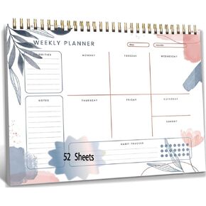 Weekly Planner Pad,Weekly To Do List Notepad with 52 Undated Sheets Weekly Planner Notepad (8.8"×11") Weekly Desk Planner for Women & Man,Work and Home
