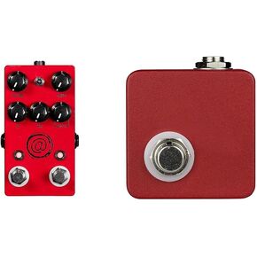 JHS Pedals Andy Timmons Signature Overdrive Guitar Effects Pedal and Red Remote Footswitch Bundle