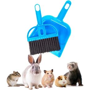 Mini Broom and Dustpan Set - Compact Cleaning Kit for Home, Car, Camping, Small Spaces, Pet Cleanup, and Travel - Durable Small Broom and Dustpan Set Mini - Mint Green Broom