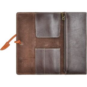 ZLYC Handmade Leather Pencil Case Soft Roll Bag Stationery Gift for Student