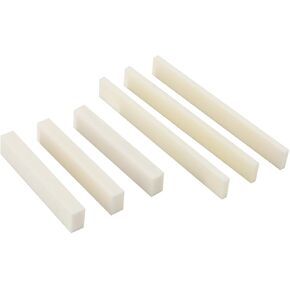 Domofa Guitar Bone Nut Blank Nut for Electric Bass Acoustic Classical Guitar Mandolin Banjo Ukulele Replacement Parts (10Pcs Nuts)