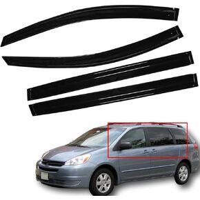4PCS Side Window Vent Visor Rain Guard Deflector Acrylic Slim Style Replacement for 2004-2009 Sienna