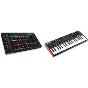 مجموعة Akai Beat Maker - آلة طبول وحدة التحكم MPC Studio MIDI الاحترافية من Akai، وواجهة صوت M-Audio AIR 192|4، وميكروفون XLR، وسماعات رأس الاستوديو in Kuwait