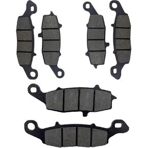 AHL Front and Rear Brake Pads Compatible with Kawasaki Vulcan 1500 VN1500 2001-2005, Vulcan 1600 VN1600 2005-2008, Vulcan 1700 VN1700 2009-2013, ZR7S ZR750 ZR-750 2001-2005, VN 1500 1600 1700