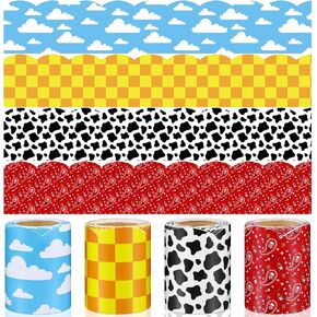4 Pack 132ft Cartoon Bulletin Board Borders Scalloped Bulletin Board Borders for Classroom, Office, School Decorations - Teacher Decor Boards, Wall Theme Supplies
