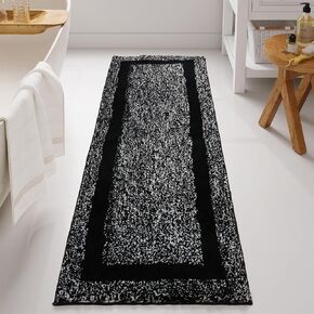 Washable Non Slip Bathroom Runner Rugs, Extra Long Bath Mats for Bathroom Floor, Absorbent Large Bathroom Rugs Gray Soft Bathroom Mat Quick Dry Bath Runner Rug for Tub Bedroom, 20"X60"
