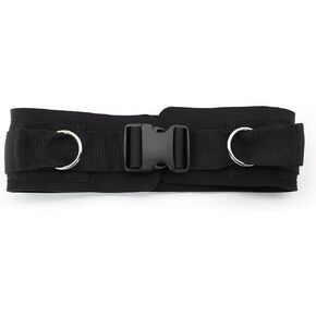 Adjustable Waist Belt Soft Neoprene Padded Belt with 2 Movable Rings for Cable Machines Fitness Exercise Speed Agility Resistance Training