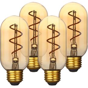 8.9 inch 6W T10 E26 Led Tubular Light Bulbs 60 Watt Equivalent, Dimmable 2700K T10 Long Light Bulbs Warm White 600LM, Vintage Clear Tube Decorative Antique Light Bulbs for Desk Lamps,Wall sconces