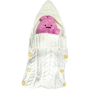 Newborn baby bag, Swaddling Blanket Knitted Sleeping Bag Receiving Blanket Baby Toddler Bag Multifunctional Baby Bag Plush Lining