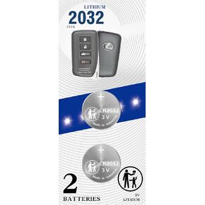 2 Pack CR2032 2032 Smart Remote Key Fob Battery Replacement OEM (2013-2021) for Lexus ES300 ES350 GS350 GS450 GS F IS200 IS300 IS350 LX570 NX200 NX300 NX300H RC200T RC300 RCF RX350 RX450H