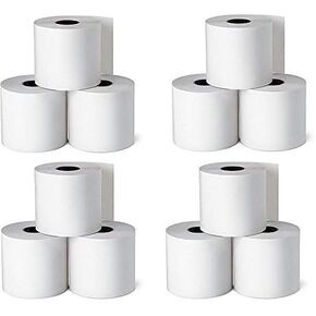 1InTheOffice Adding Machine, Register, and Calculator Rolls 2 1/4" x 130' 1-Ply, 12/Pack (130')