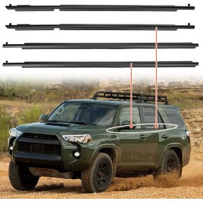 ACLONG Weatherstrip Window Seal Car Window Moulding Trim Sweep Felt Seal Kit Fit for Toyota 4Runner 2003-2009 Replaces 68161-35060, 68162-35060,68163-35030,68164-35030-4 Piece Set