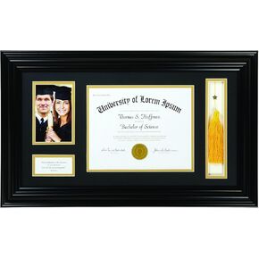 Creative Brands Heartfelt - Inspirational Keepsake Diploma and Photo Frame, 15 x 25-Inch, Black - Jeremiah 29:11
