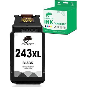 COLORETTO 244 XL (1 Color) Remanufactured Ink Cartridge Replacement for Canon 244XL to use with Pixma MG2522 MG2500 MG2520 MX490 MX492 TR4520 TR4522 TS3322 TS3122 TS3100 Printer