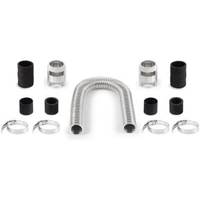 Mishimoto MMAH-U24C Universal Flexible Stainless Steel Radiator Hose Kit, 24", Chrome
