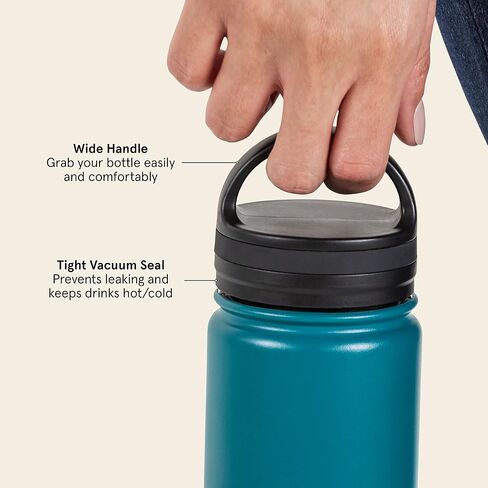 Retrospec Alder Wide Mouth Water Bottle Lid for Retrospec Alder Canteen Water Bottle, BPA Free Plastic Water Bottle Lid with Leak-Resistant Seal fits 22, 32, or 40 oz in Saudi Arabia