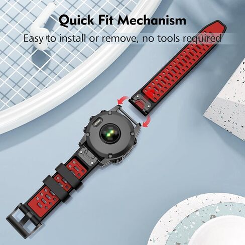 ISABAKE Compatible with Fenix 6 Band 22MM Easy-fit Soft Silicone Watch Bands Replacement for Fenix 7/Fenix 6 Pro/Fenix 5/Fenix 5 Plus/Approach S60/S62/Quatix 6 Smartwatches in Saudi Arabia