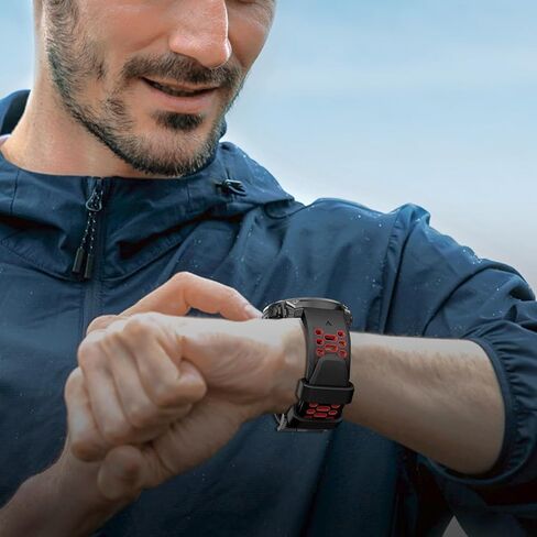 ISABAKE Compatible with Fenix 6 Band 22MM Easy-fit Soft Silicone Watch Bands Replacement for Fenix 7/Fenix 6 Pro/Fenix 5/Fenix 5 Plus/Approach S60/S62/Quatix 6 Smartwatches in Saudi Arabia