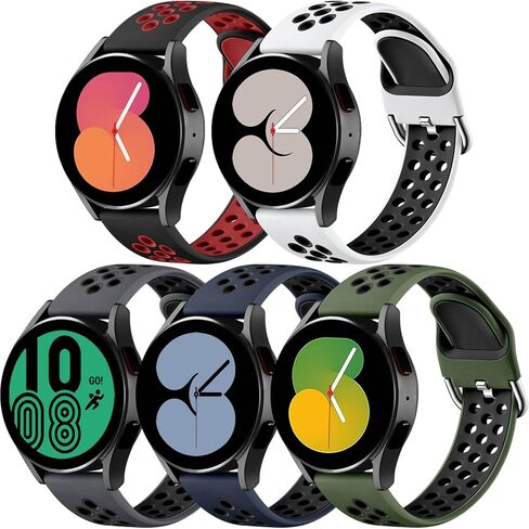 أحزمة متوافقة مع ساعة Samsung Galaxy Watch 6/Watch 6 Classic/Watch 5/Watch 5 Pro/Watch 4/Watch 4 Classic/Watch 3/Active 2/Active، سوار ساعة 20 مم للرجال والنساء، صغير وكبير in Kuwait