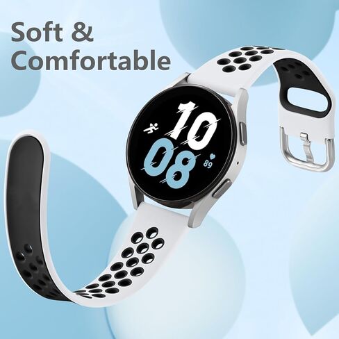 أحزمة متوافقة مع ساعة Samsung Galaxy Watch 6/Watch 6 Classic/Watch 5/Watch 5 Pro/Watch 4/Watch 4 Classic/Watch 3/Active 2/Active، سوار ساعة 20 مم للرجال والنساء، صغير وكبير in Kuwait