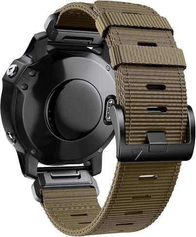 سوار ساعة 22 مم/ 26 مم لـ Garmin، حزام رياضي من النايلون متين للغاية وسريع التركيب لسلسلة fēnix/Forerunner/Approach/MARQ/quatix /D2 in Kuwait