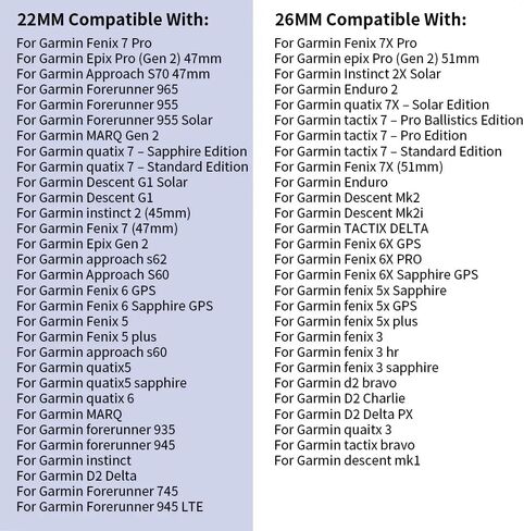 سوار ساعة 22 مم/ 26 مم لـ Garmin، حزام رياضي من النايلون متين للغاية وسريع التركيب لسلسلة fēnix/Forerunner/Approach/MARQ/quatix /D2 in Kuwait