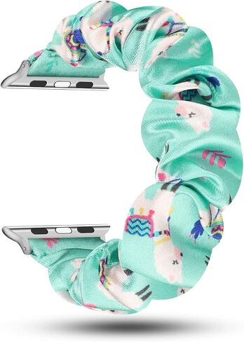 أساور Scrunchie النسائية متوافقة مع سوار ساعة Apple 42 مم 44 مم 45 مم، أساور معصم بديلة مطبوعة بنمط لطيف لسلسلة iWatch SE 7 6 5 4 3 2 1 (مخلب الكلب، 42/44/45 مم) in Saudi Arabia
