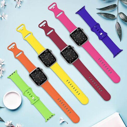 Sport Loop Band for Apple Watch, 38mm-45mm, Soft and Durable Silicone, Vibrant Colors, Easy Installation and Removal, 2 Year Warranty in Saudi Arabia