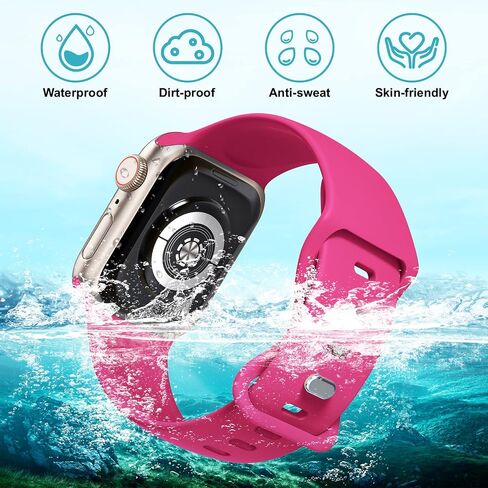 Sport Loop Band for Apple Watch, 38mm-45mm, Soft and Durable Silicone, Vibrant Colors, Easy Installation and Removal, 2 Year Warranty in Saudi Arabia