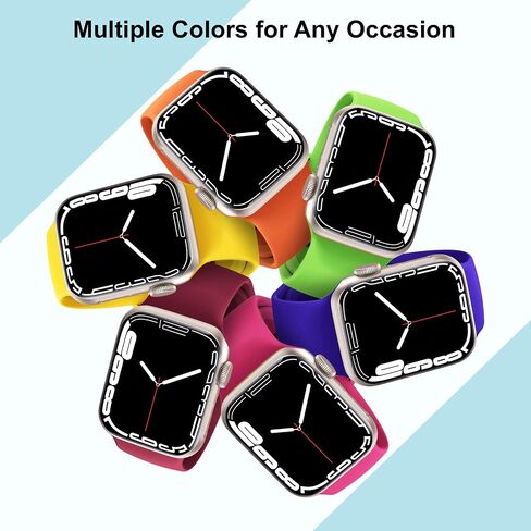 Sport Loop Band for Apple Watch, 38mm-45mm, Soft and Durable Silicone, Vibrant Colors, Easy Installation and Removal, 2 Year Warranty in Saudi Arabia