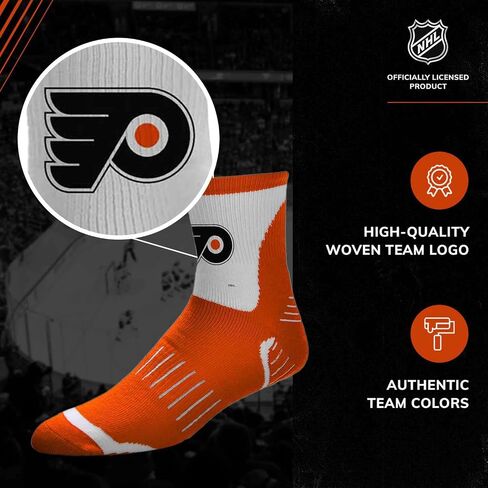 For Bare Feet NHL Youth Surge Socks - All Weather Performance - Machine Washable - Boys & Girls - Comfortable socks for Game in Saudi Arabia