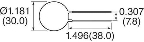2 Pcs SL32 2R025 Thermisto 20% 25A 30MM in Kuwait