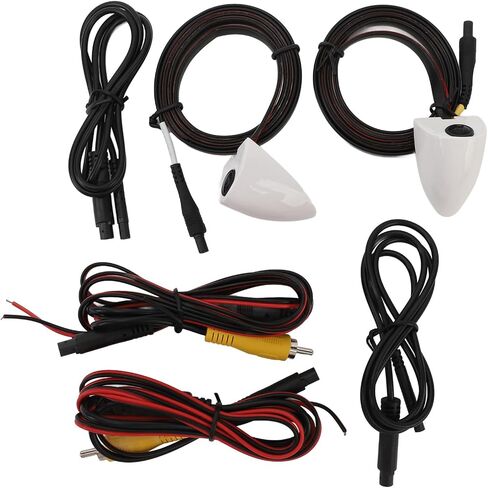 Car Blind Spot Camera Night Vision Assist Waterproof Tape Mounting Left Right Side View Camera for Car Surveillance System (Black) in Saudi Arabia