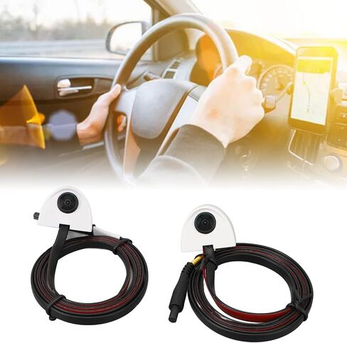 Car Blind Spot Camera Night Vision Assist Waterproof Tape Mounting Left Right Side View Camera for Car Surveillance System (Black) in Saudi Arabia