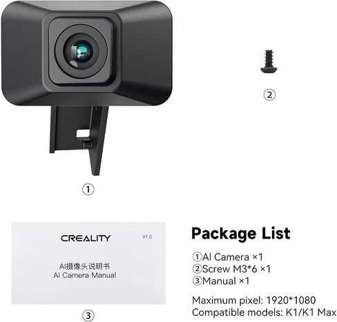 Official Nebula Camera HD USB Camera with Night Vision,24Hours Real-time Monitoring& Spaghetti Detection Compatible with Creality Sonic Pad,Nebula Pad,Ender-3 V3 KE&SE/CR-10 SE/HALOT-MAGE Pro in Saudi Arabia