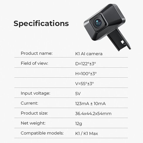 Official Nebula Camera HD USB Camera with Night Vision,24Hours Real-time Monitoring& Spaghetti Detection Compatible with Creality Sonic Pad,Nebula Pad,Ender-3 V3 KE&SE/CR-10 SE/HALOT-MAGE Pro in Saudi Arabia