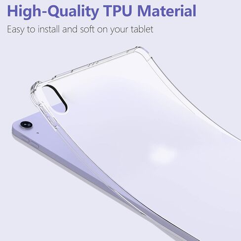 حافظة TQQ لجهاز iPad Air الجيل الخامس 2022/حافظة iPad Air الجيل الرابع 2020 مقاس 10.9 بوصة حافظة واقية من مادة TPU شفافة مقاومة للصدمات in Kuwait