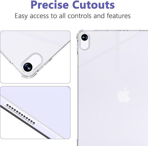 حافظة TQQ لجهاز iPad Air الجيل الخامس 2022/حافظة iPad Air الجيل الرابع 2020 مقاس 10.9 بوصة حافظة واقية من مادة TPU شفافة مقاومة للصدمات in Kuwait