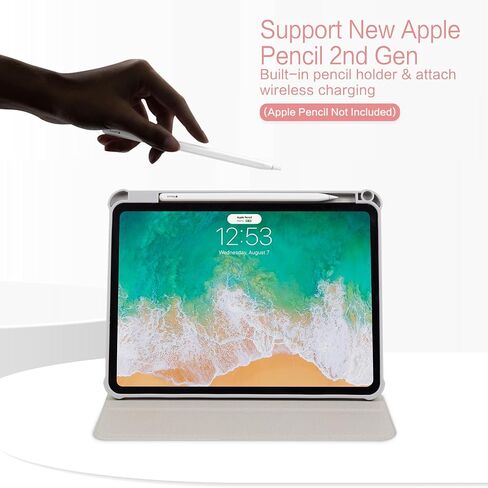 for iPad Air 11 Inch Case M4/M3/M2 2026, for iPads Air 5Th/4Th Gen Cases,for iPad Pro 11 Inch Case 4Th/3Rd/2Nd/1St Generation Slim Pencil Holder 2 Viewing Stand Typing Stand, Black Flower in Saudi Arabia