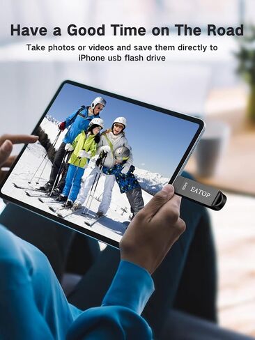 محركات أقراص فلاش بسعة 64 جيجابايت مخصصة لهاتف iPhone 15، وحدة تخزين ذاكرة للصور ومقاطع الفيديو، محرك أقراص فلاش لتخزين ذاكرة خارجية USB متوافق مع iPhone iPad Android وأجهزة الكمبيوتر (رمادي داكن) in Kuwait